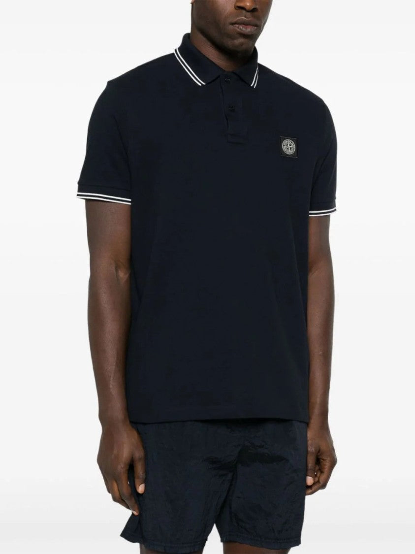 Stone Island Piqué Cotton Polo Shirt