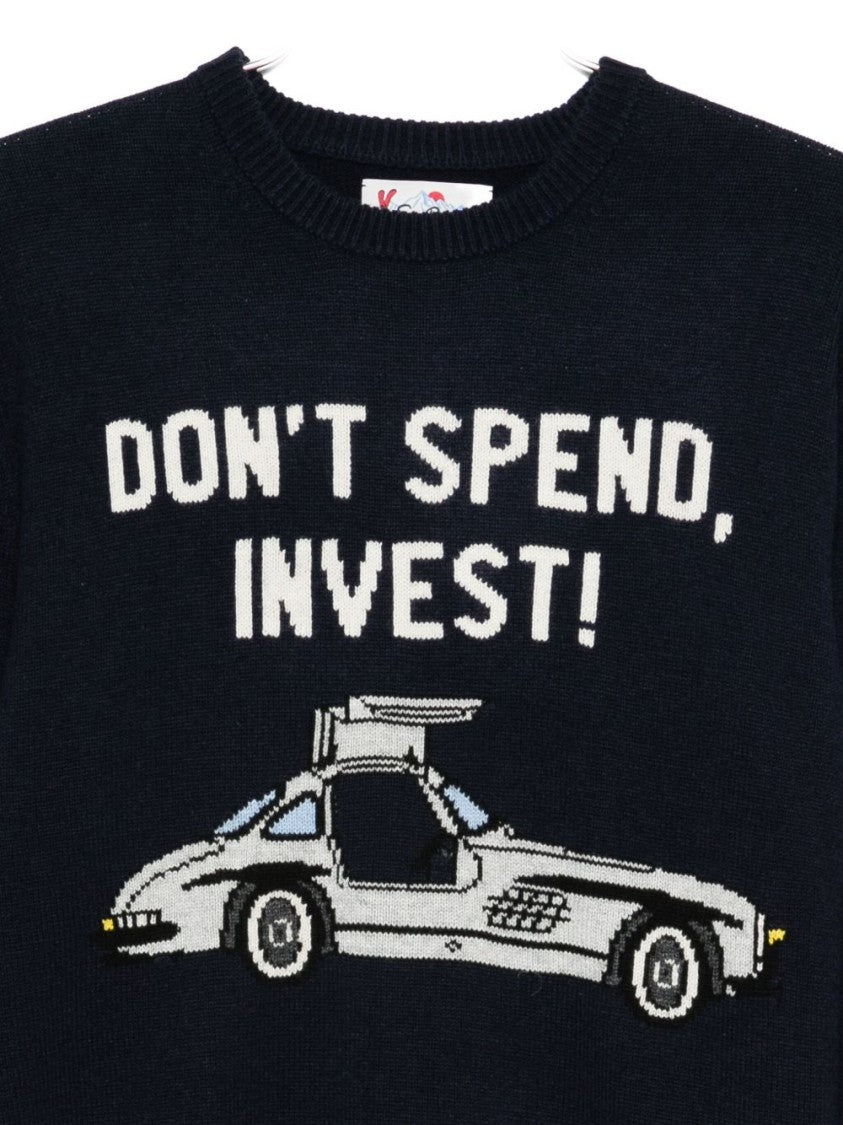 Mc2 Saint Barth Navy Blue Knit Sweater