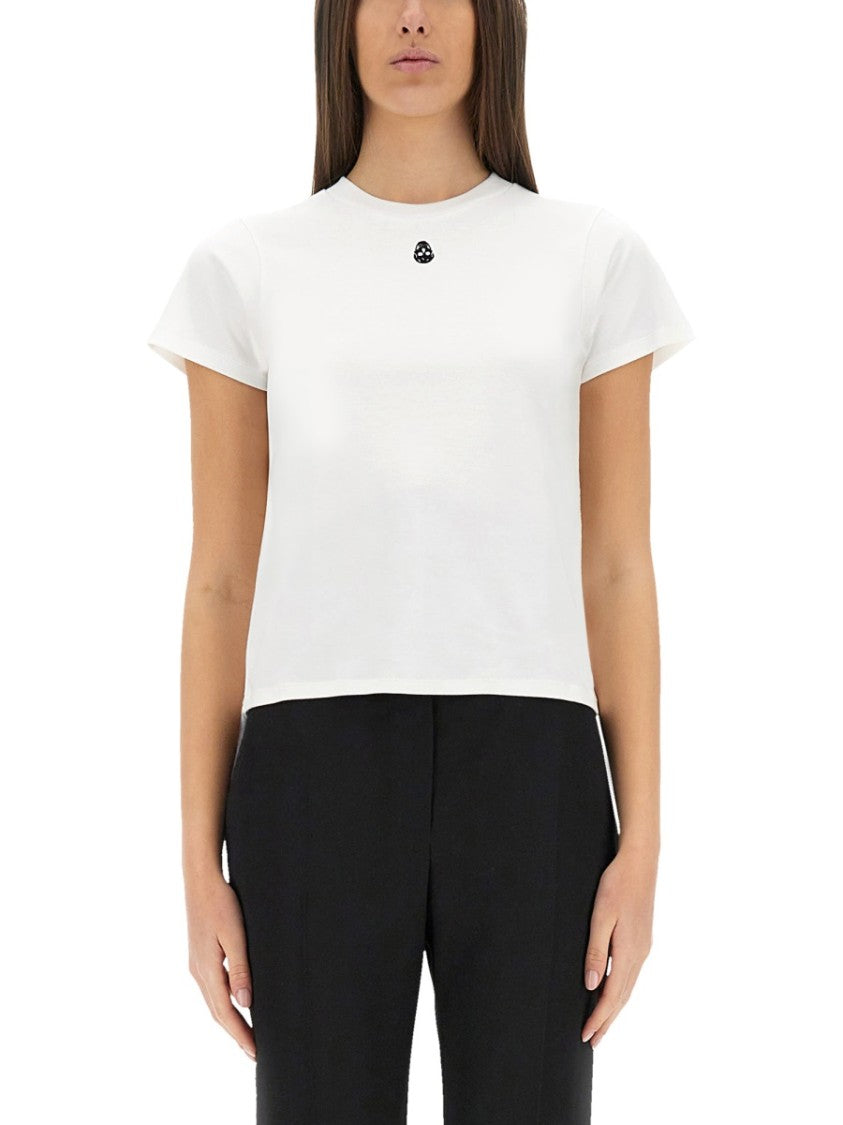 Alexander Mcqueen T-Shirt With "Skull" Embroidery