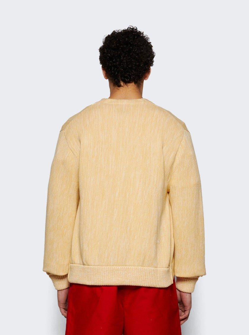 Bode Double Breasted Cardigan Marled Ivory