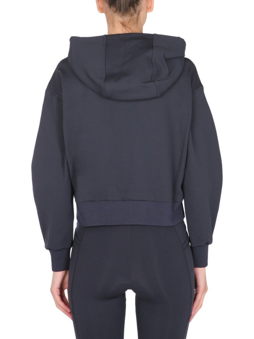 Stella Mccartney Cropped Scuba Sweatshirt With Bold Logo