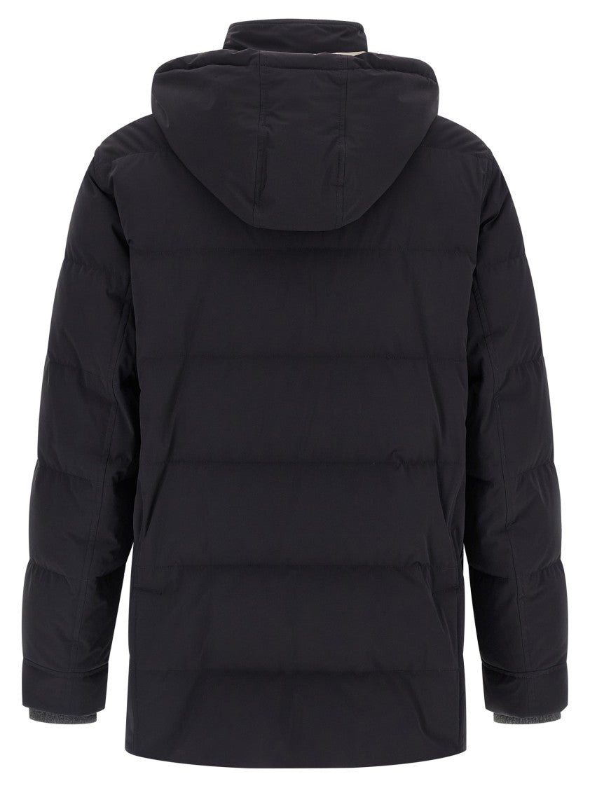Brunello Cucinelli Knit Insert Down Jacket
