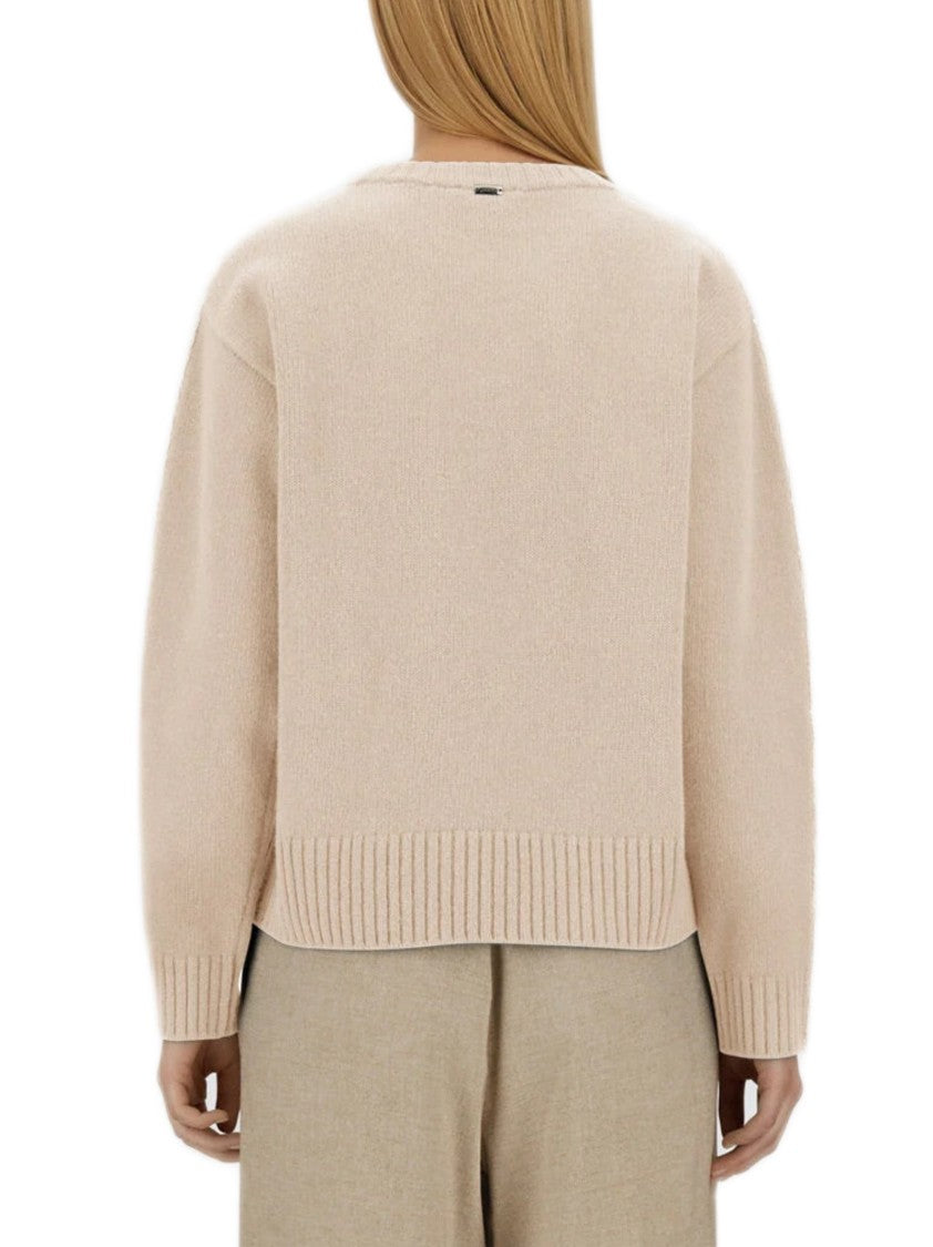 Herno Relaxed Fit Crewneck Sweater With Lurex Detailing