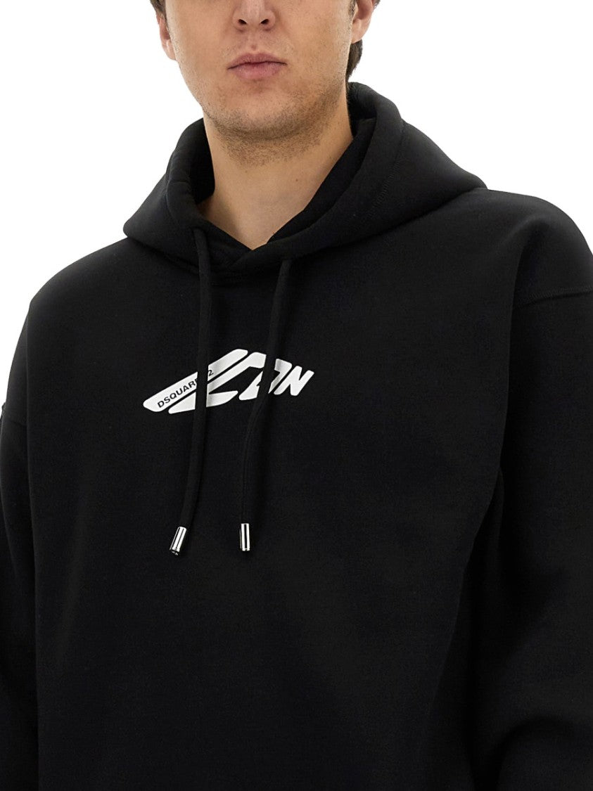 Dsquared2 Cropped Sweatshirt With Bold Logo Print