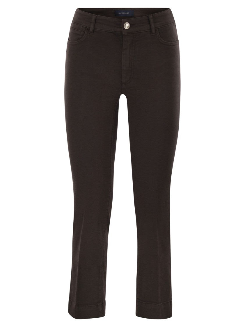 Sportmax Enna - Denim Pants With Mini Flare Line