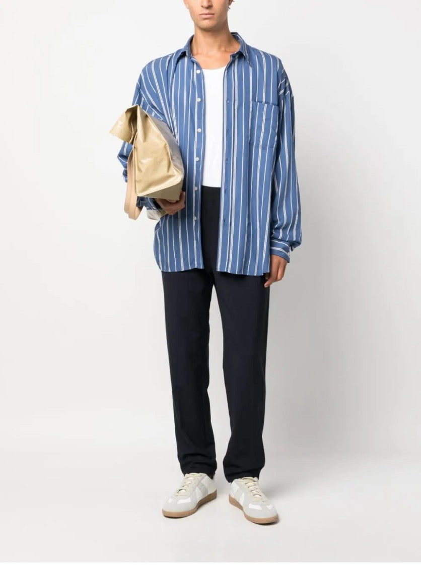 Msgm Tailored Pantalone Trousers With Wool Blend And Elastic Waistband