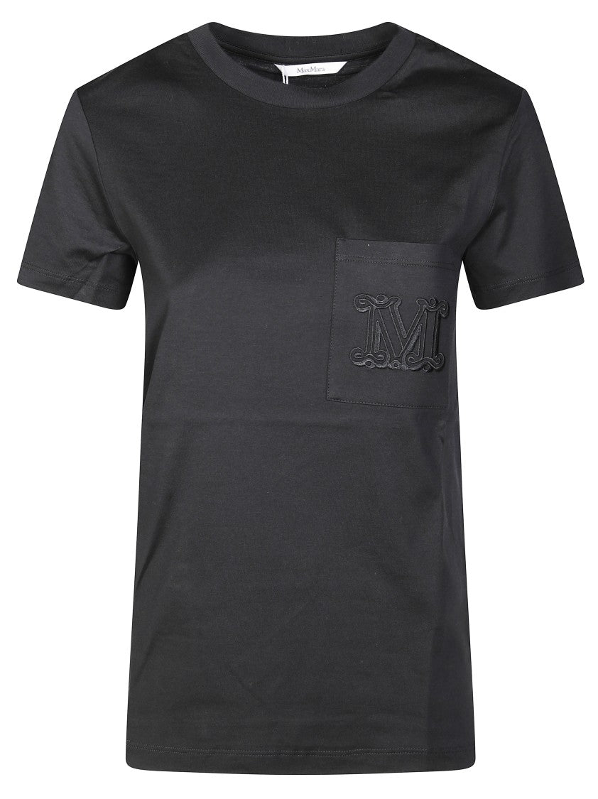 Max Mara Fitted Short-Sleeved T-Shirt With Classic Crew Neck
