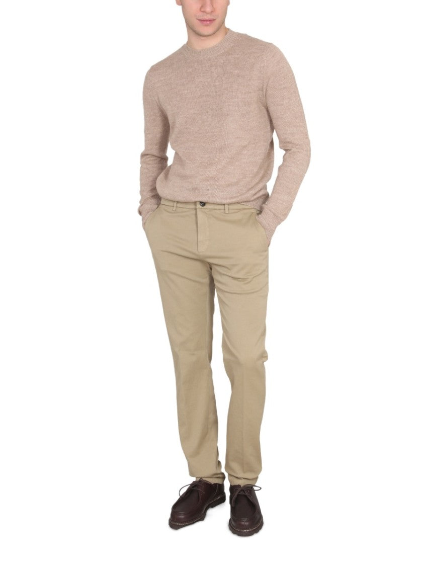 Ballantyne Cross-Neck Ribbed Knit Sweater