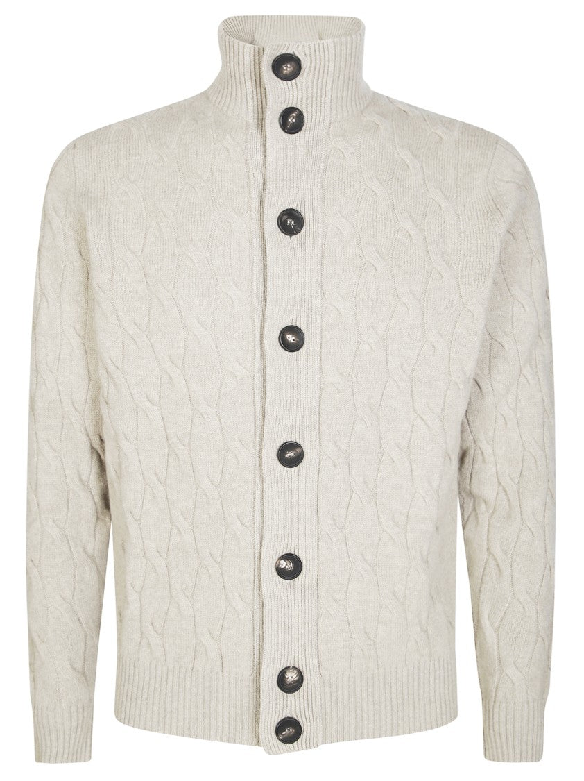 Filippo De Laurentiis Textured Braided Cashmere Bomber Jacket