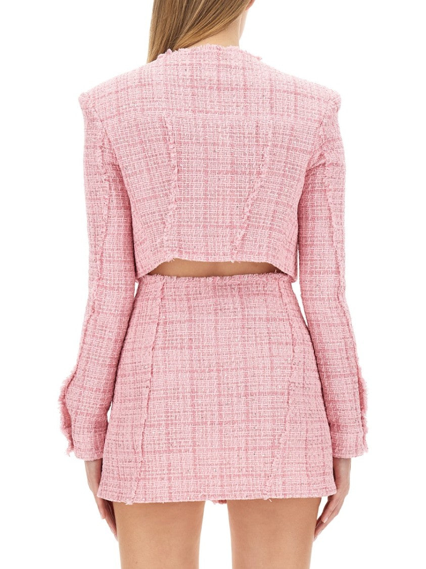 Gcds Textured Cropped Jacket