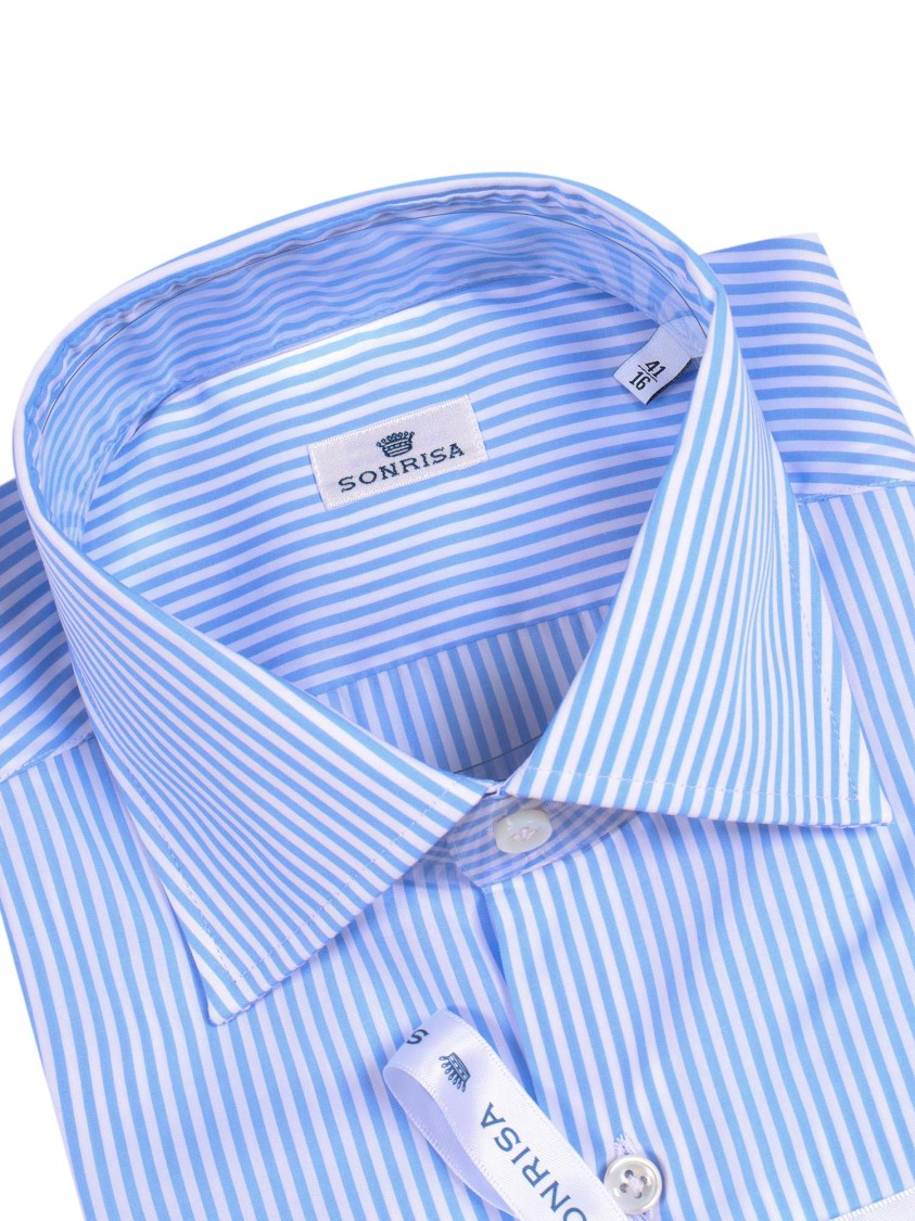 Sonrisa Fine Vertical Stripe Dress Shirt
