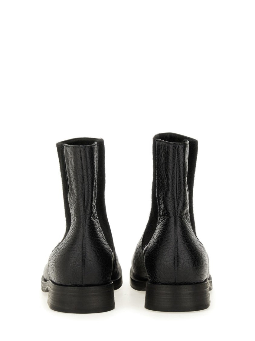Uma Wang Textured Leather Ankle Boot