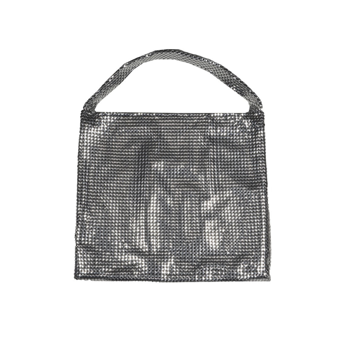 Rabanne Square-Shaped Metallic Mesh Tote With Fixed Handle
