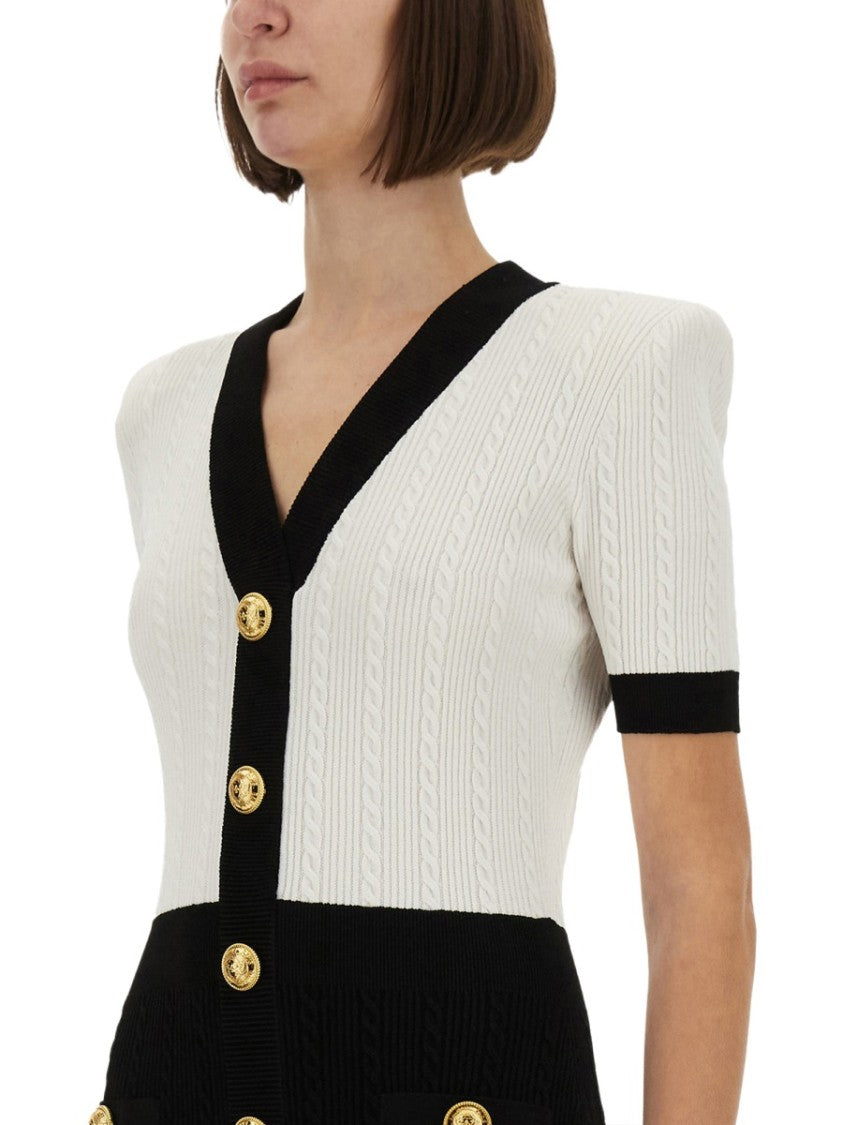 Balmain Two-Tone "Bodycon" Dress