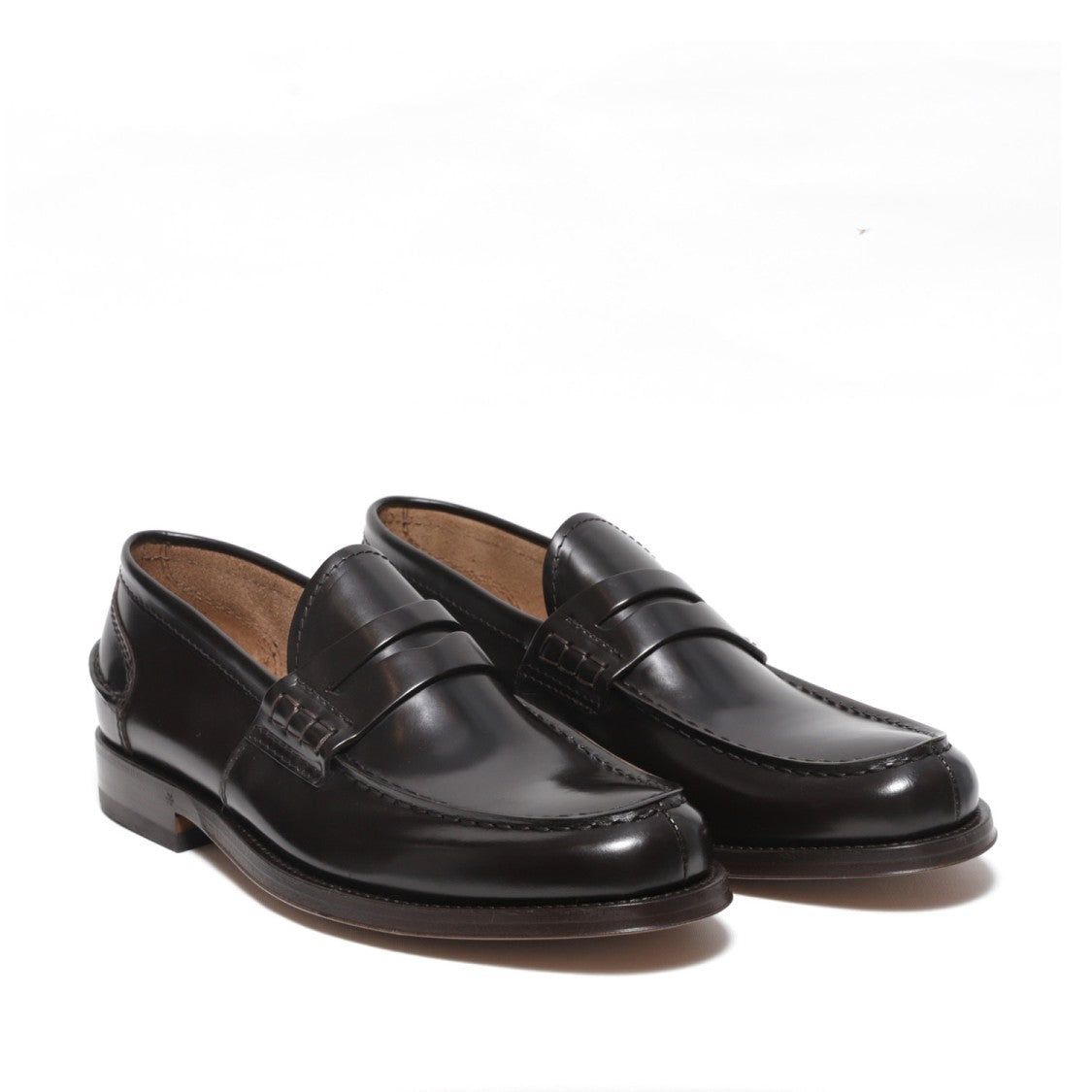 Green George Ebony Brushed Calfskin Moccasin