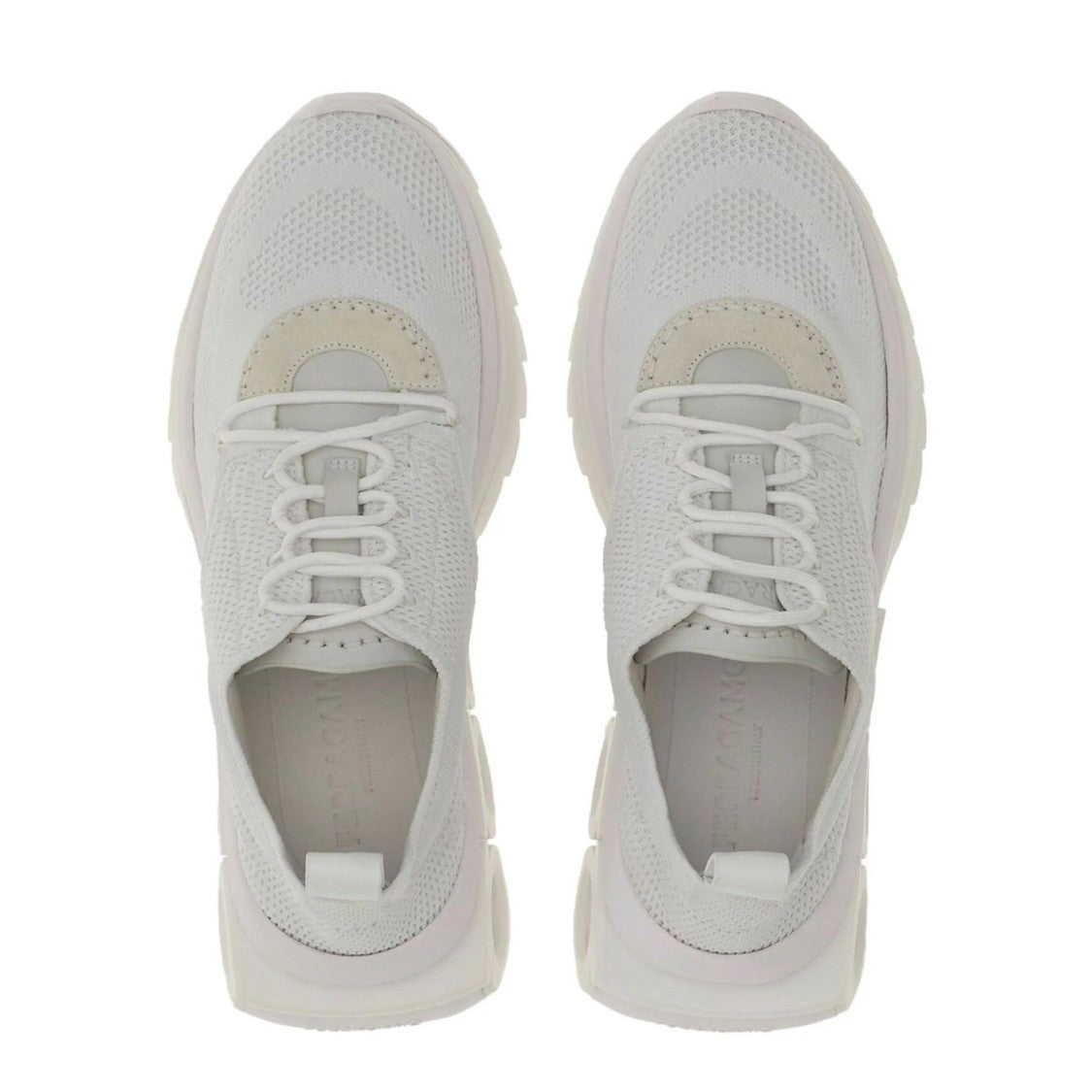 Salvatore Ferragamo Gancini Sole Sneakers With Knitted Upper