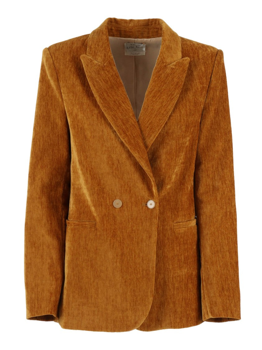 Forte Forte Double-Breasted Double Velvet Jacket