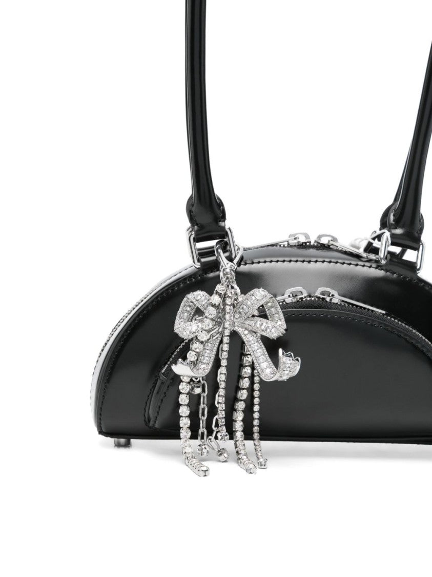 Self-Portrait Glossy Half-Moon Shoulder Bag