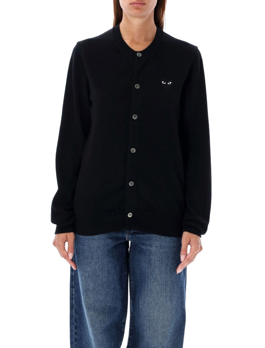 Comme Des Garçons Relaxed-Fit Cardigan With Embroidered Heart Emblem