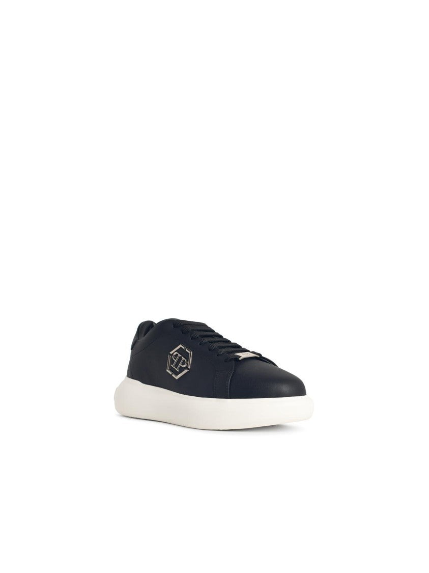 Philipp Plein Lo-Top' Black Leather Sneakers