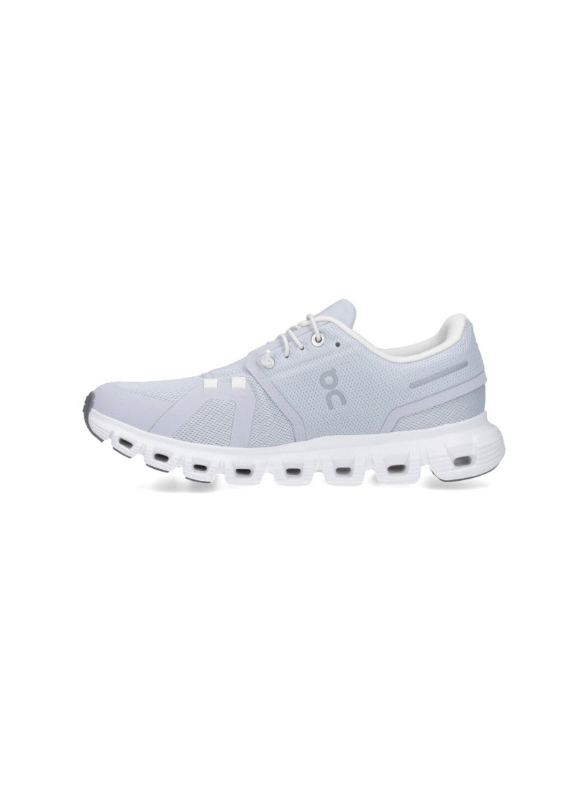 On Breathable Grey Sneakers With Textured Rubber Sole