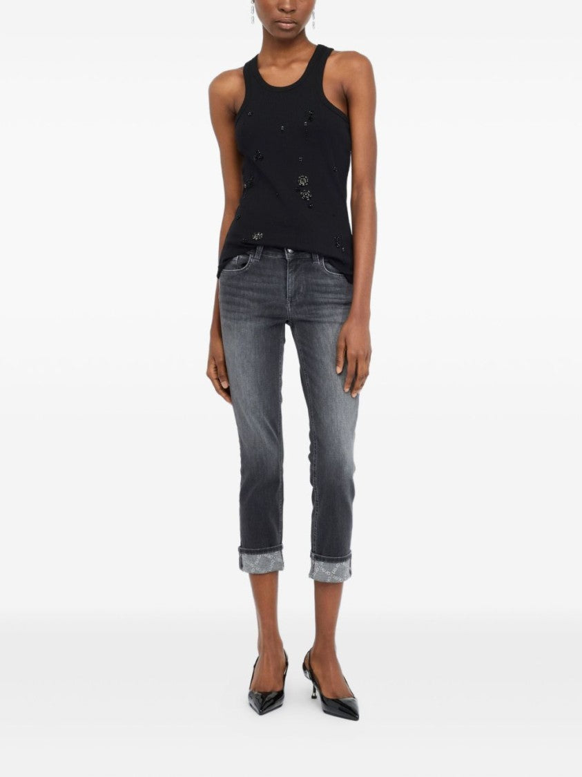 Liu Jo Cropped Slim Fit Jeans With Five-Pocket Design