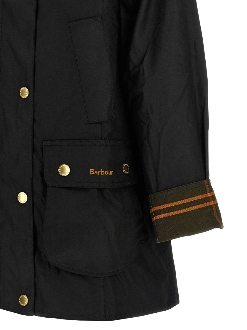 Barbour Waxed Cotton Casual Jacket With Corduroy Collar