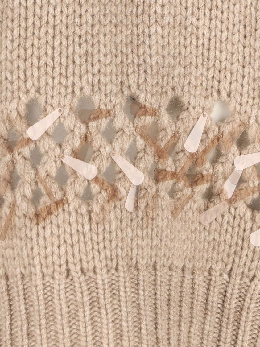 Brunello Cucinelli Textured Knit Sweater With Classic Crew Neckline
