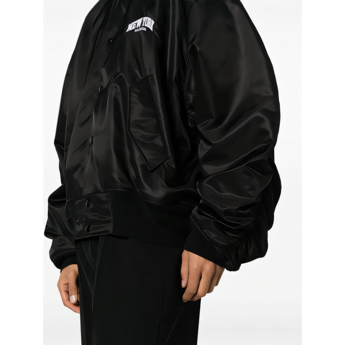 Balenciaga Bomber Jacket With Bold 'New York' Graphic