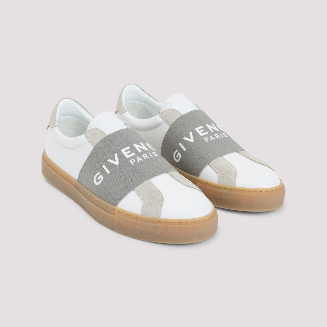 Givenchy Low Top White And Grey Calf Leather Sneakers