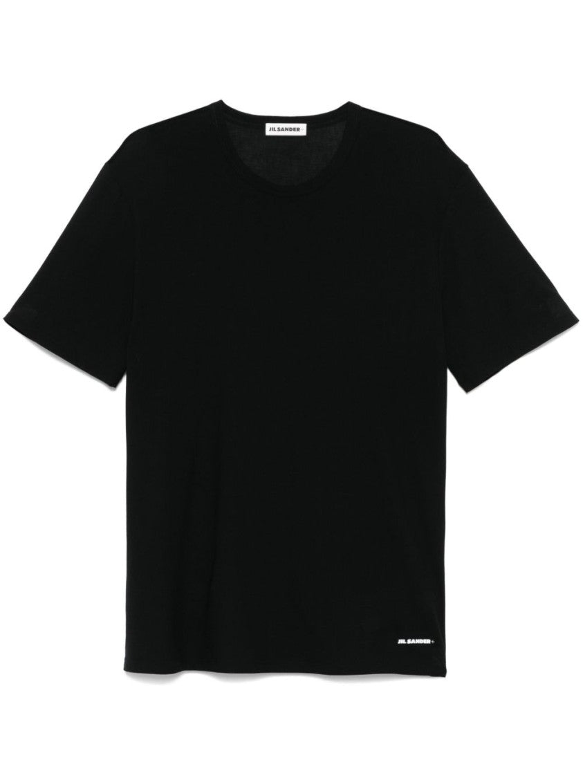 Jil Sander Black T-Shirt With Subtle Logo Detail