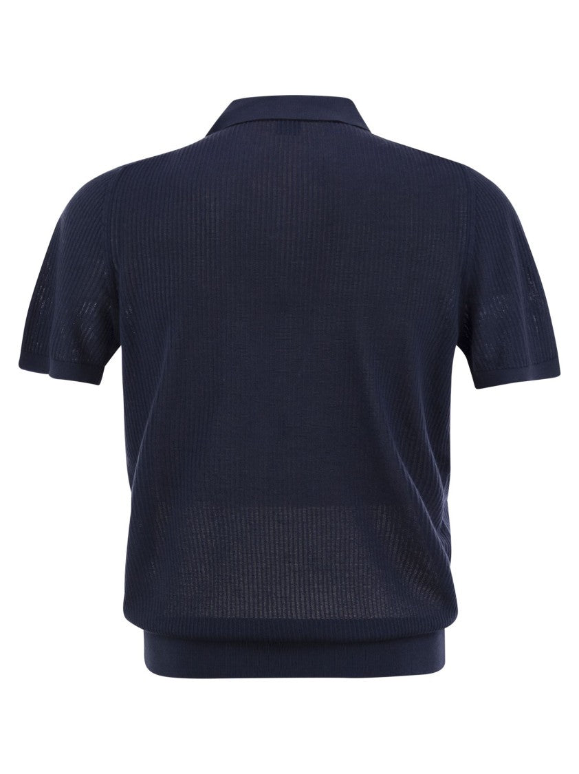 Fedeli Giza Cotton Short-Sleeved Polo Shirt