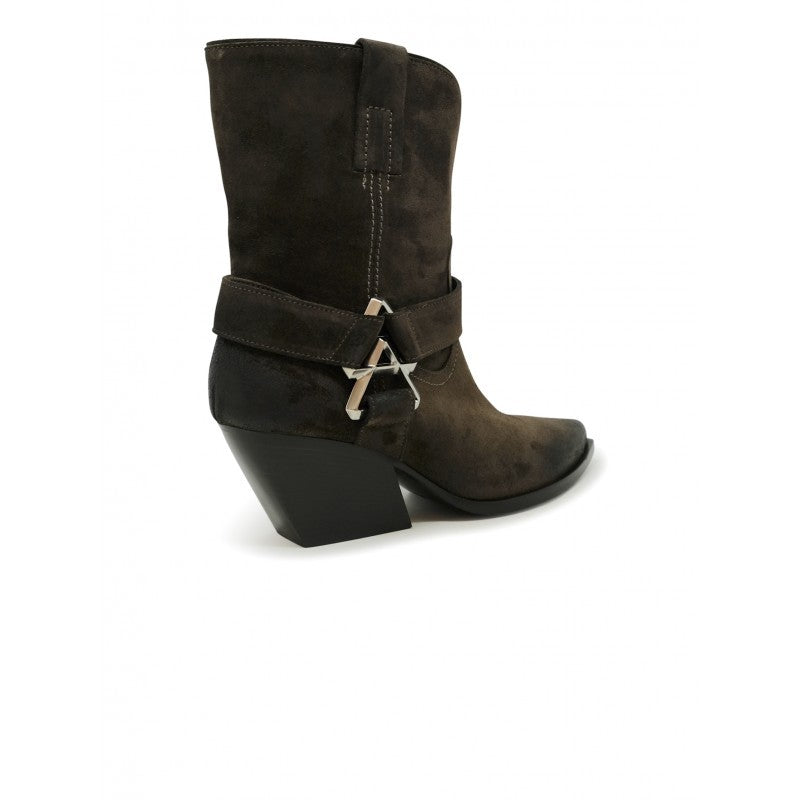 Elena Iachi Brown Suede Ankle Boots