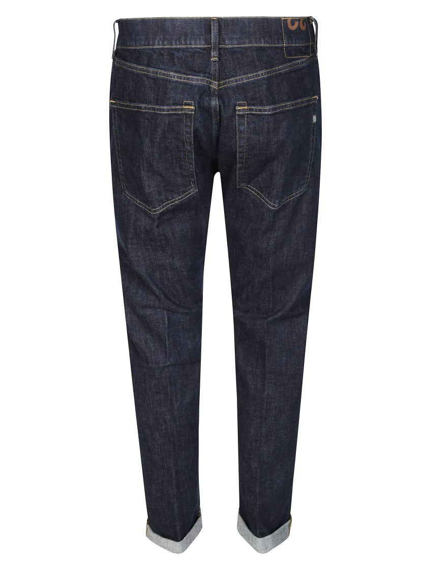 Dondup Dark Indigo Denim Jeans With Classic Five-Pocket Design