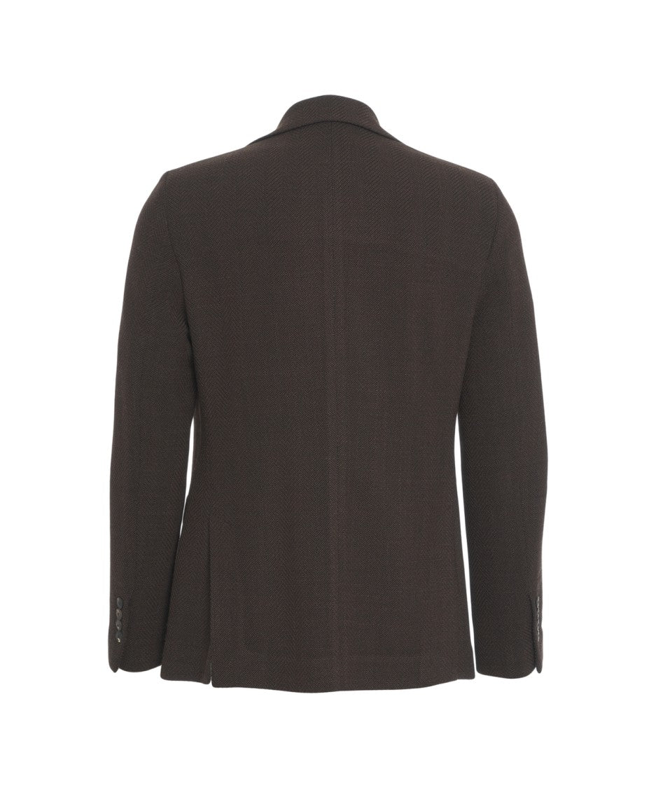 Circolo 1901 Textured Knitted Blazer With Notched Collar And Tailored Fit