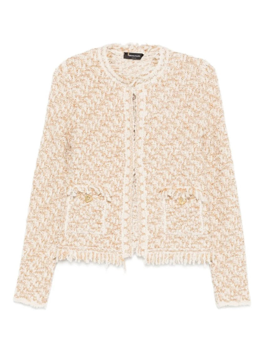Fabiana Filippi Frayed-Edge Tweed Jacket