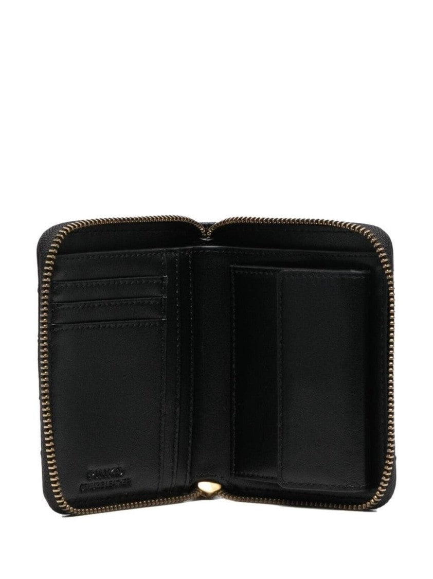 Pinko Quilted Chevron Pattern Taylor Zip-Around Wallet