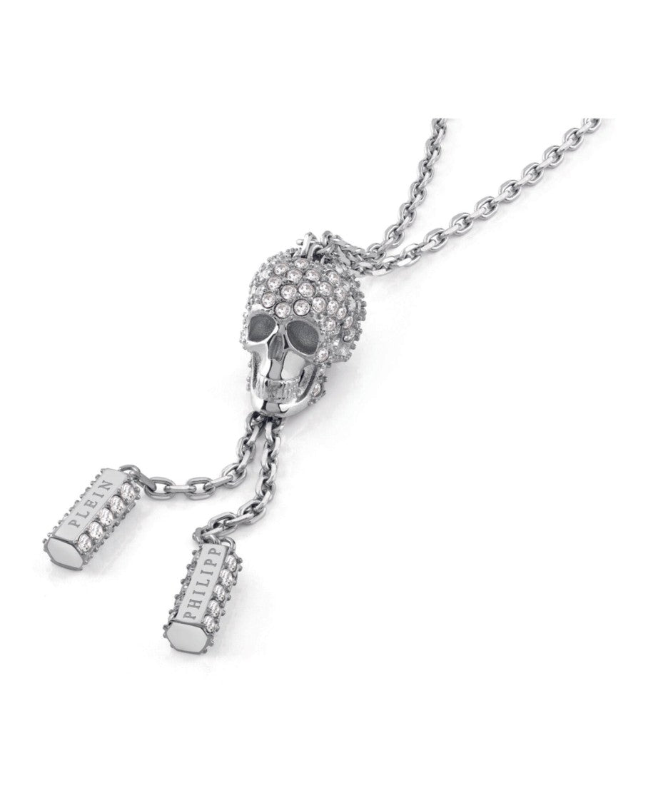 Philipp Plein Sliding $Kull Crystal Cable Chain Bracelet