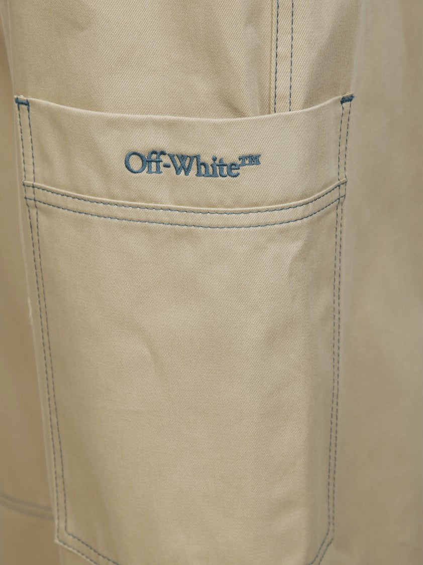 Off-White Relaxed Fit Straight Cargo Pants