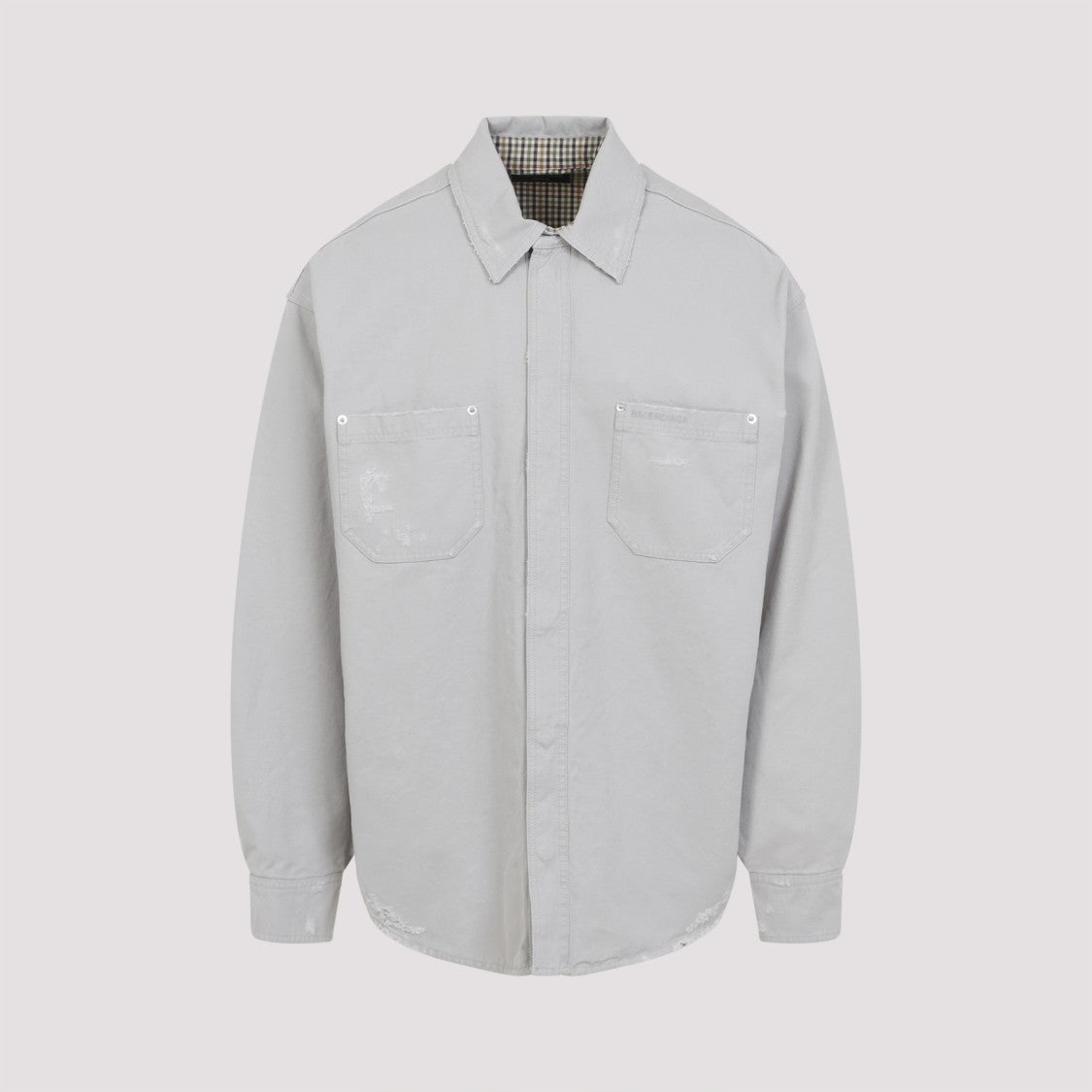 Balenciaga Workwear Light Grey Cotton Shirt