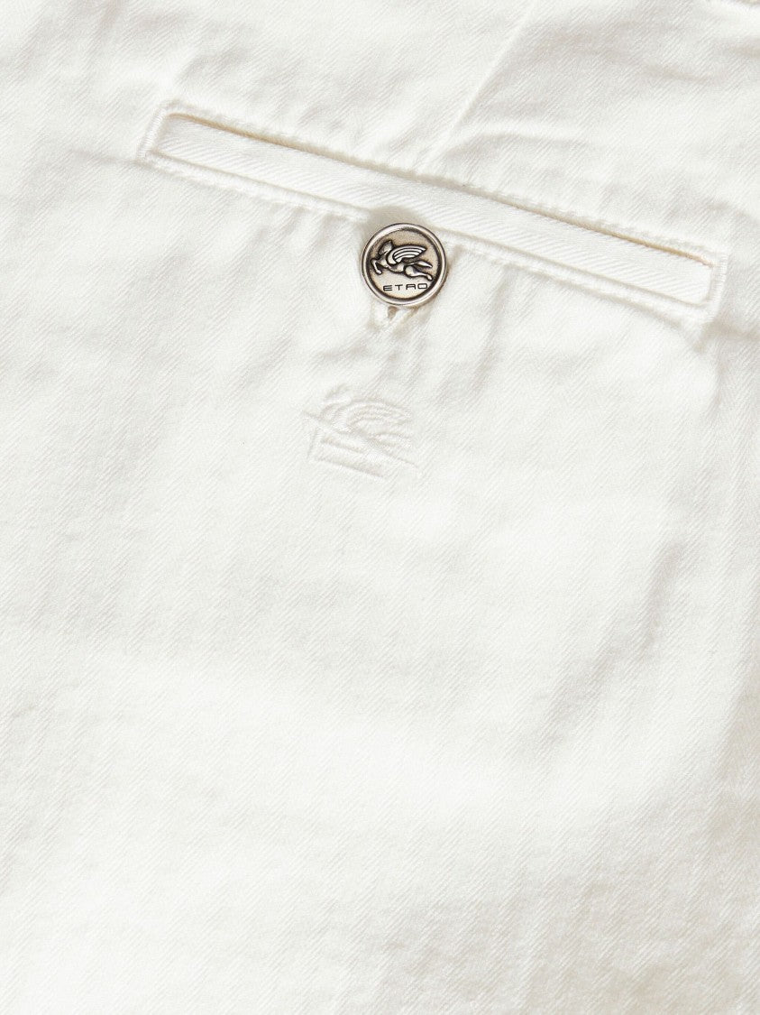 Etro High-Waisted Tailored Shorts With Button-Up Front