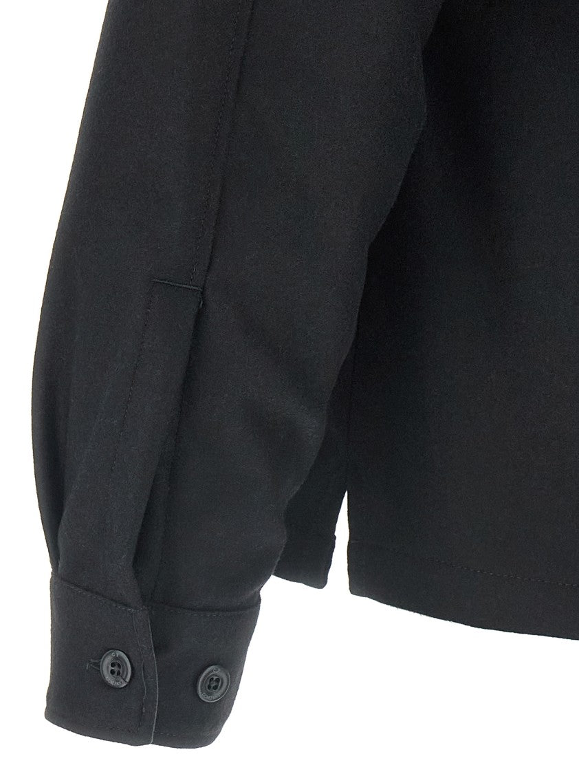 C.P. Company Unlined Wool Overshirt With Classic Shirt Collar
