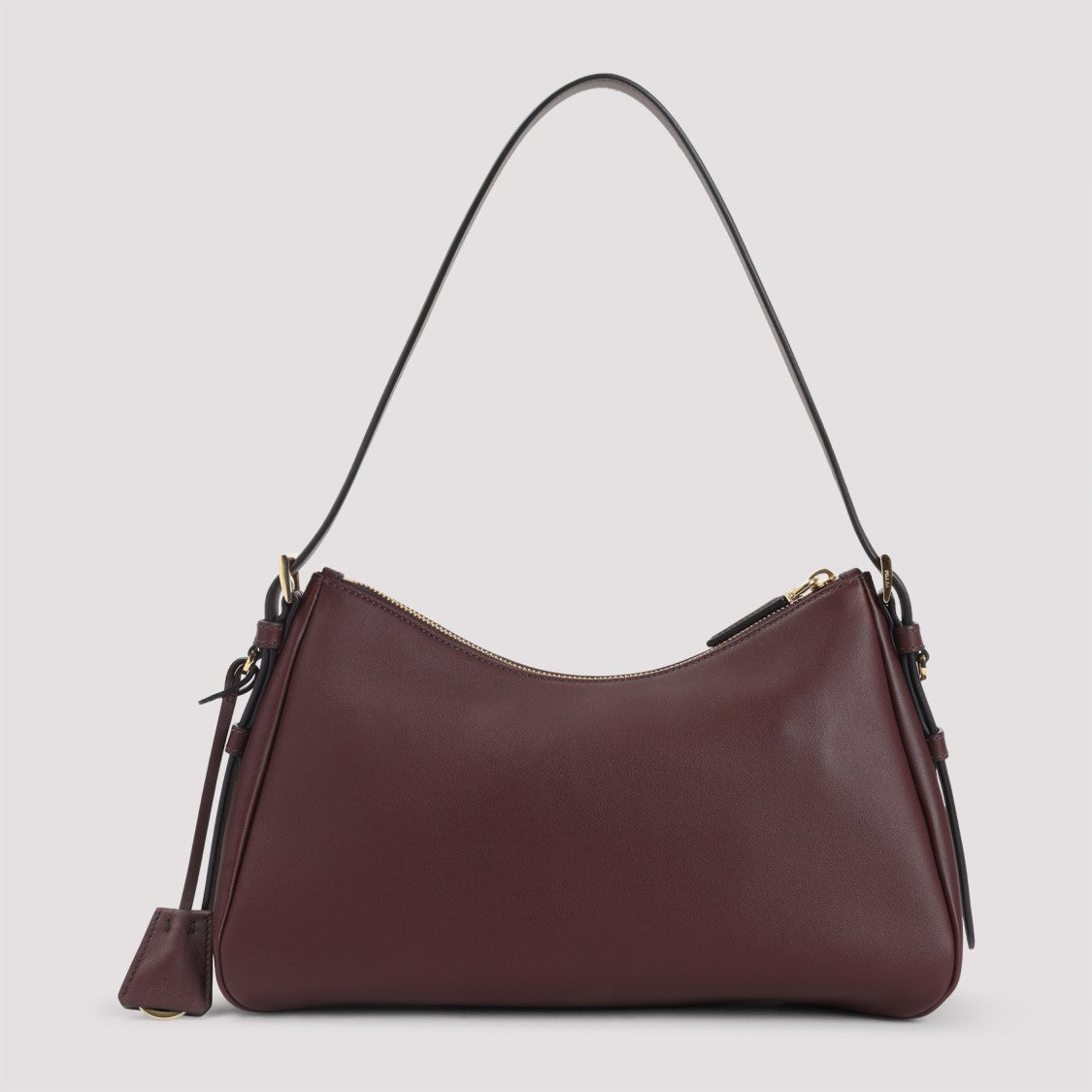 Prada Red Leather Handbag With Subtle Logo Detail