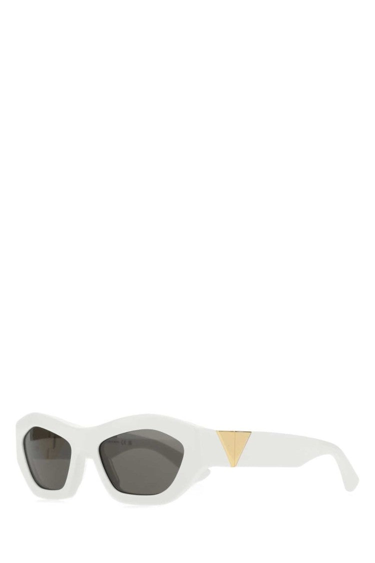 Bottega Veneta Hexagonal Faceted Acetate Sunglasses