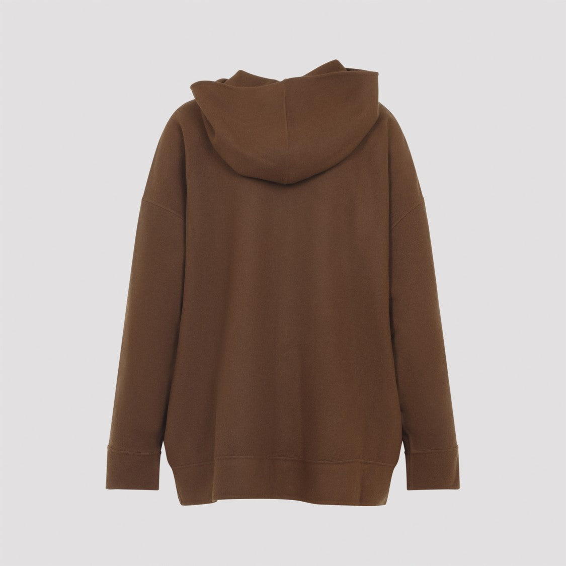 Max Mara Etuania Brown Virgin Wool Hoodie