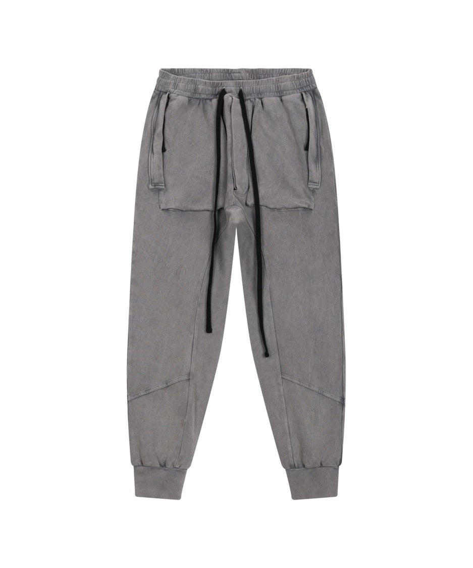 Thom Krom Washed Grey Joggers With Zip Pockets