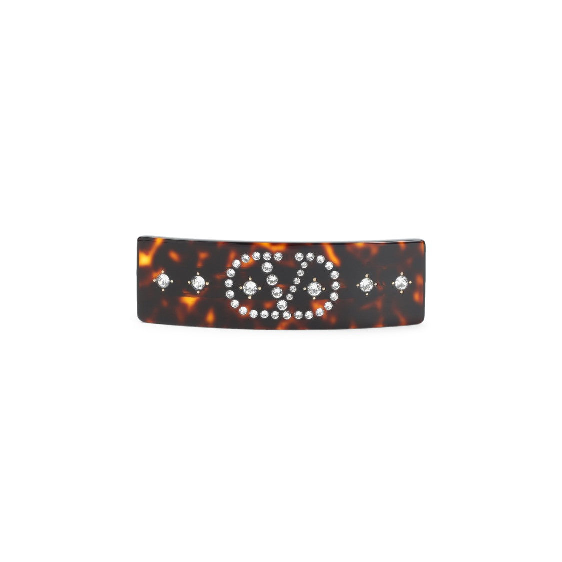 Valentino Garavani Curved Rhinestone-Embellished Tortoiseshell Hair Accessory