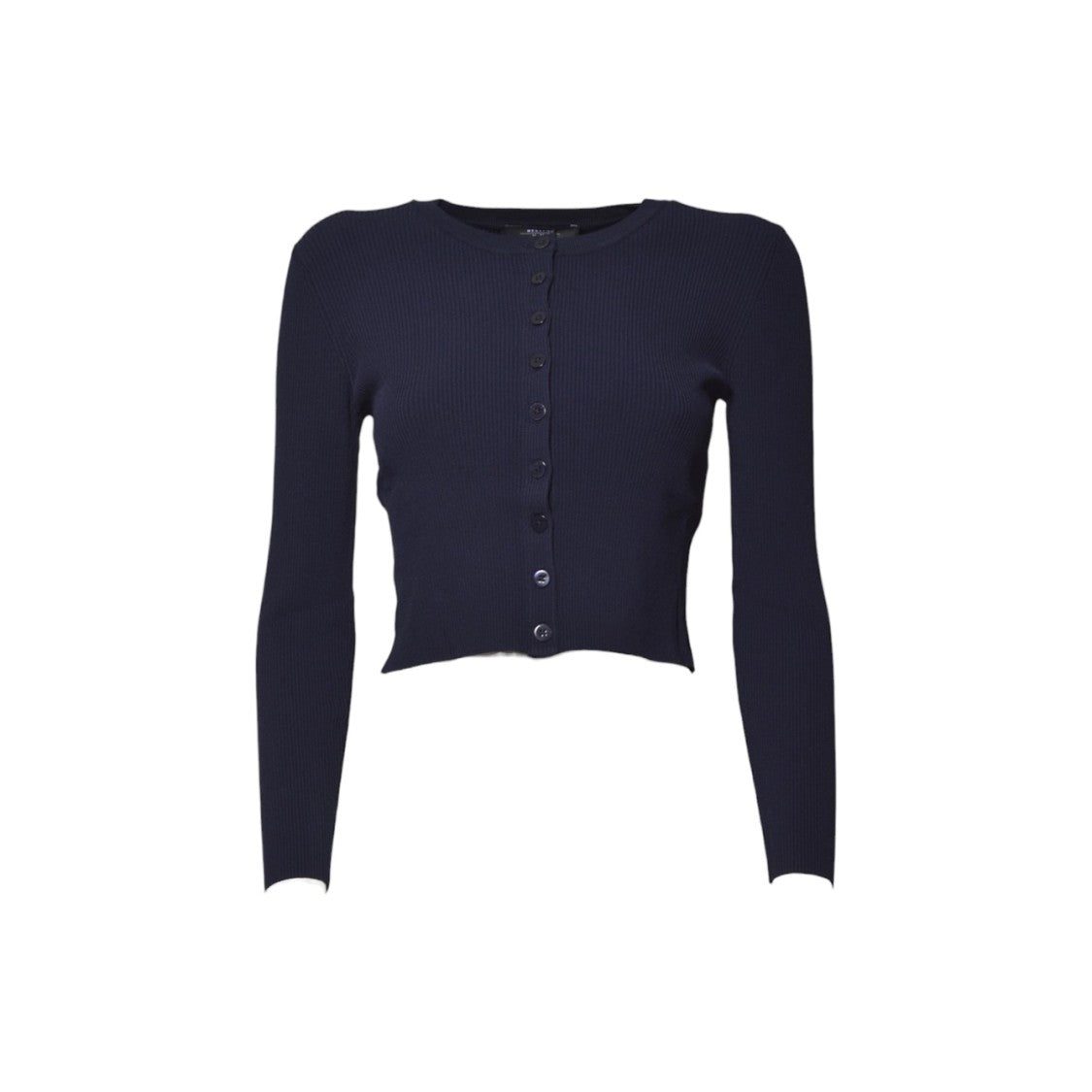 Max Mara Cropped Cardigan With Ribbed Texture And Button Front