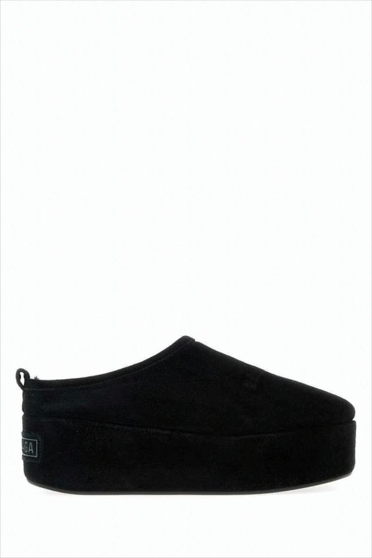 Balenciaga Minimalist Calf Leather Mules With Elevated Platform Sole