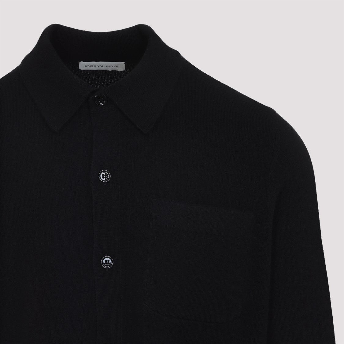 Dries Van Noten Black Cashmere Shirt